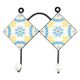 Turquoise Flower Ceramic Tile Hook